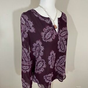 Lucky Brand sz sm sheer peasant style tunic.